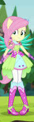 Size: 311x1097 | Tagged: safe, derpibooru import, screencap, fluttershy, equestria girls, legend of everfree, crystal guardian