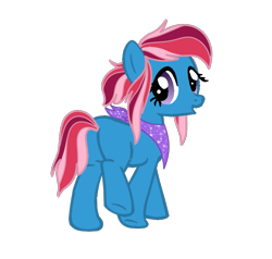 Size: 761x723 | Tagged: safe, artist:doctor-nasty-adopts, derpibooru import, oc, oc only, earth pony, pony, bandana, base used, butt, female, mare, offspring, parent:big macintosh, parent:trixie, parents:trixmac, plot, simple background, solo, transparent background