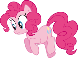 Size: 2829x2119 | Tagged: safe, artist:redpandapony, derpibooru import, pinkie pie, pony, putting your hoof down, female, high res, simple background, solo, transparent background, vector