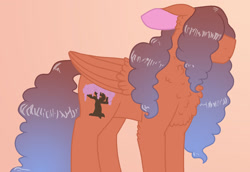 Size: 1917x1319 | Tagged: safe, artist:queenderpyturtle, derpibooru import, oc, oc:magpie, pegasus, pony, hair over eyes, male, offspring, parent:spearhead, parent:tree hugger, simple background, solo, stallion