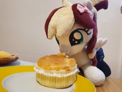 Size: 4032x3024 | Tagged: safe, artist:xeto_de, derpibooru import, oc, oc:vanilla cream, cake, food, irl, photo, plushie