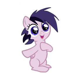 Size: 2960x2960 | Tagged: artist needed, safe, derpibooru import, oc, oc:berrywee, pegasus, the last problem, 2022 community collab, derpibooru community collaboration, female, filly, foal, folded wings, looking at you, messy mane, no tail, open mouth, pegasus oc, simple background, solo, transparent background, wings