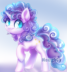 Size: 627x670 | Tagged: safe, artist:cabbage-arts, derpibooru import, oc, oc only, pony, unicorn, female, freckles, horn, raised hoof, raised leg, solo, unicorn oc