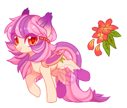 Size: 800x682 | Tagged: safe, artist:cabbage-arts, derpibooru import, oc, oc only, oc:petal rain, bat pony, pony, bat pony oc, female, simple background, solo, transparent background