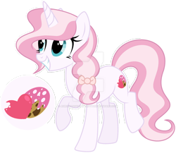 Size: 1280x1110 | Tagged: safe, artist:auroranovasentry, derpibooru import, oc, oc only, oc:cookie charm, pony, unicorn, base used, deviantart watermark, female, mare, obtrusive watermark, offspring, parent:pinkie pie, parent:pokey pierce, parents:pokeypie, simple background, solo, transparent background, watermark