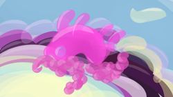 Size: 1920x1080 | Tagged: safe, artist:purblehoers, derpibooru import, pinkie pie, abstract, balloon, balloon animal, bubble, solo