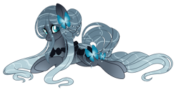 Size: 1280x645 | Tagged: safe, artist:crystal-tranquility, derpibooru import, oc, oc only, oc:raina, original species, pond pony, female, lying down, mare, prone, simple background, solo, transparent background