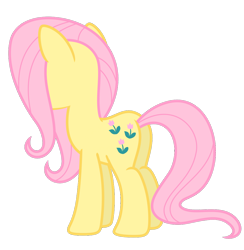 Size: 1024x1049 | Tagged: safe, artist:foxyfell1337, derpibooru import, posey, earth pony, pony, g1, g4, butt, female, g1 to g4, generation leap, mare, not fluttershy, plot, simple background, solo, transparent background