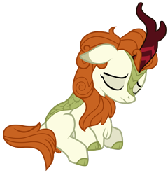 Size: 7000x7300 | Tagged: safe, artist:tardifice, derpibooru import, autumn blaze, kirin, sounds of silence, absurd resolution, sad, simple background, solo, transparent background, vector