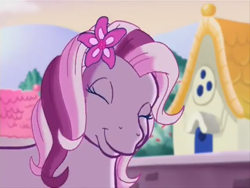 Size: 640x480 | Tagged: safe, derpibooru import, screencap, wysteria, earth pony, pony, g3, the princess promenade, female, flower, flower in hair, mare, solo