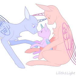 Size: 2000x2000 | Tagged: safe, artist:lilith1light, derpibooru import, oc, oc only, alicorn, pony, alicorn oc, base, female, holding a pony, horn, mare, raised hoof, raised leg, simple background, smiling, transparent background, wings