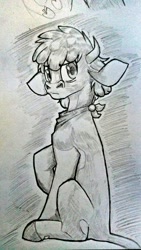 Size: 1135x2017 | Tagged: safe, artist:redahfuhrerking, derpibooru import, arizona cow, cow, them's fightin' herds, community related, pencil drawing, shading, traditional art