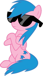 Size: 674x1185 | Tagged: safe, artist:foxyfell1337, derpibooru import, firefly, pony, g1, g4, g1 to g4, generation leap, simple background, solo, sunglasses, transparent background