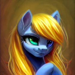 Size: 512x512 | Tagged: safe, derpibooru import, machine learning generated, pony, bust, heterochromia, portrait, random pony, solo