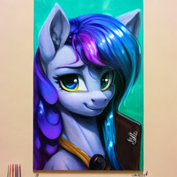 Size: 512x512 | Tagged: safe, derpibooru import, machine learning generated, pony, bust, looking at you, multicolored mane, portrait, random pony, solo