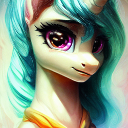 Size: 512x512 | Tagged: safe, derpibooru import, machine learning generated, pony, bust, looking at you, not princess celestia, portrait, random pony, solo