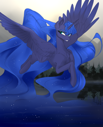 Size: 1038x1280 | Tagged: safe, artist:livitoza, derpibooru import, princess luna, alicorn, pony, solo