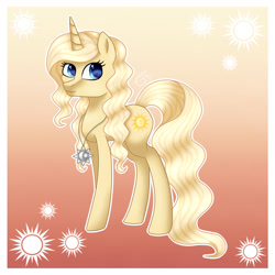 Size: 1280x1280 | Tagged: safe, artist:cindystarlight, derpibooru import, oc, oc:sandy sunny, pony, unicorn, female, mare, solo