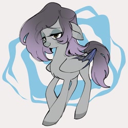 Size: 1541x1539 | Tagged: safe, artist:glacierclear, derpibooru import, oc, oc only, oc:sleepy scribble, pegasus, pony, ears, female, floppy ears, lidded eyes, mare, ponysona, smiling, solo, wavy mouth