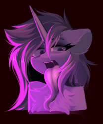 Size: 3401x4096 | Tagged: safe, artist:kebchach, derpibooru import, oc, pony, unicorn, chest fluff, drool, ear fluff, ears, horn, long tongue, solo, tongue, tongue out