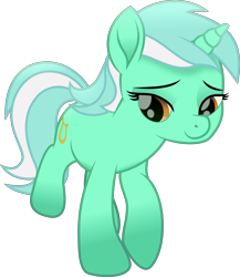 Size: 4125x4747 | Tagged: safe, artist:lincolnbrewsterfan, derpibooru import, edit, lyra heartstrings, pony, unicorn, g4, .svg available, cute, female, horn, humble, inverted mouth, lidded eyes, lyrabetes, mare, movie accurate, simple background, smiling, solo, svg, transparent background, trotting, vector, vector edit
