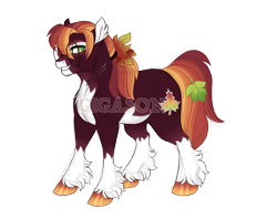 Size: 2900x2300 | Tagged: safe, artist:gigason, derpibooru import, oc, oc only, oc:mesophyll, earth pony, pony, female, glasses, leaves, mare, obtrusive watermark, simple background, solo, transparent background, unshorn fetlocks, watermark