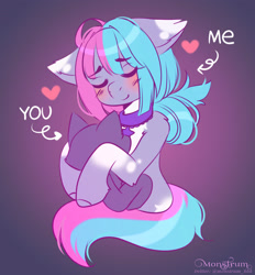 Size: 2416x2604 | Tagged: safe, artist:monstrum, derpibooru import, oc, oc:nancy, earth pony, pony, cute, heart, hug