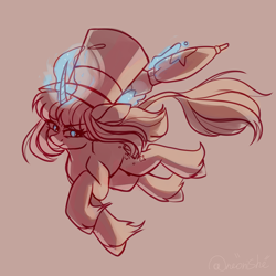 Size: 3000x3000 | Tagged: safe, artist:neonishe, derpibooru import, pony, unicorn, a hat in time, hat, hat kid, ponified, sketch, solo, umbrella