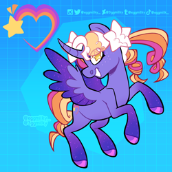 Size: 2048x2048 | Tagged: safe, artist:3ggmilky, derpibooru import, oc, oc only, alicorn, pony, alicorn oc, horn, solo, wings