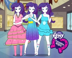 Size: 1600x1300 | Tagged: artist needed, safe, derpibooru import, rarity, human, equestria girls, boots, canterlot high, clothes, dress, fall formal outfits, hallway, high heel boots, kisekae, sandals, shirt, shoes, skirt, solo