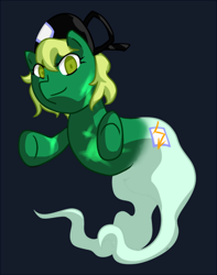 Size: 450x570 | Tagged: safe, artist:krackocloud, derpibooru import, ghost, ghost pony, pony, crossover, female, mare, ponified, soga no tojiko, solo, touhou