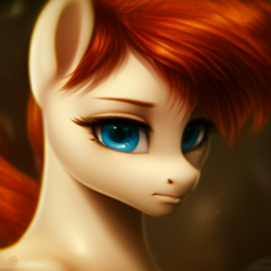 Size: 512x512 | Tagged: safe, derpibooru import, generator:stable diffusion, machine learning assisted, machine learning generated, earth pony, pony, bust, female, mare, portrait