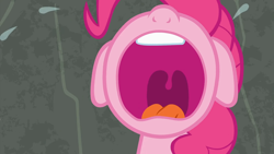 Size: 1920x1080 | Tagged: safe, derpibooru import, screencap, earth pony, pony, rock solid friendship, season 7, 1080p, crying, ears, female, floppy ears, mare, nose in the air, open mouth, pinkie cry, sobbing, solo, uvula, volumetric mouth