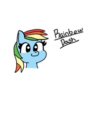 Size: 960x1280 | Tagged: safe, artist:beepbeep, derpibooru import, rainbow dash, pegasus, pony, bust, simple background, solo, white background