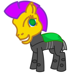 Size: 4000x4000 | Tagged: safe, artist:rumstone, derpibooru import, oc, oc only, oc:rumstone, changeling, g3, changeling oc, green changeling, green eyes, halloween, high res, holiday, krita, male, mask, mlp fim's twelfth anniversary, simple background, solo, spooktober, spooky, teeth, transparent background