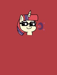 Size: 960x1280 | Tagged: safe, artist:beepbeep, derpibooru import, moondancer, unicorn, bust, portrait, profile picture, red background, simple background, solo