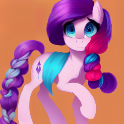 Size: 1024x1024 | Tagged: safe, derpibooru import, generator:stable diffusion, machine learning generated, oc, oc only, earth pony, pony, female, looking at you, mare, solo