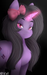 Size: 850x1342 | Tagged: safe, artist:gelians, artist:pegasisterartmlp, derpibooru import, oc, oc only, pony, unicorn, female, glowing, glowing horn, horn, solo, unicorn oc