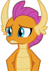 Size: 618x898 | Tagged: safe, derpibooru import, edit, edited screencap, screencap, smolder, dragon, father knows beast, background removed, female, orange skin, png, simple background, solo, transparent background