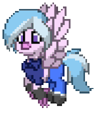 Size: 736x960 | Tagged: safe, artist:gloomy brony, derpibooru import, silverstream, hippogriff, pony, angel (kof), animated, clothes, cosplay, costume, female, gif, king of fighters, pony town, simple background, solo, transparent background