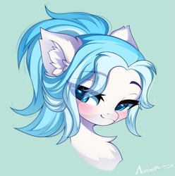 Size: 1129x1138 | Tagged: safe, artist:airiniblock, derpibooru import, oc, oc only, oc:lesa castle, blushing, ear fluff, ears, icon, patreon, patreon reward, rcf community, shy, solo