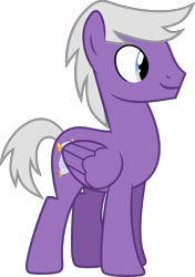 Size: 3000x4261 | Tagged: safe, artist:starryshineviolet, derpibooru import, silver script, pegasus, pony, g4, hurricane fluttershy, background pony, high res, male, simple background, smiling, solo, stallion, transparent background, vector