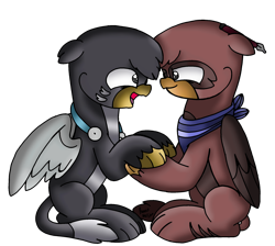 Size: 2072x1858 | Tagged: safe, artist:beesmeliss, derpibooru import, oc, oc:gershon, oc:greg, griffon, male, simple background, transparent background