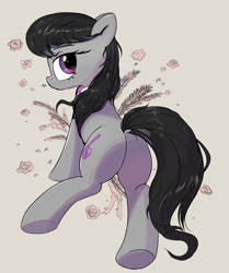 Size: 2384x2852 | Tagged: safe, artist:vultraz, derpibooru import, octavia melody, earth pony, pony, butt, female, looking at you, looking back, looking back at you, mare, plot, solo