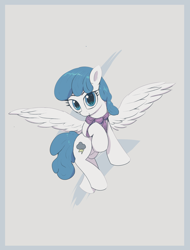 Size: 3000x3944 | Tagged: safe, artist:vultraz, derpibooru import, lightning bolt, white lightning, pegasus, pony, clothes, cutie mark, female, looking at you, mare, scarf, solo, spread wings, wings