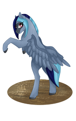 Size: 2500x4000 | Tagged: safe, artist:loopina, derpibooru import, oc, oc:magic temptation, pegasus, female, mare, pocctober, simple background, standing, transparent background, wheelie