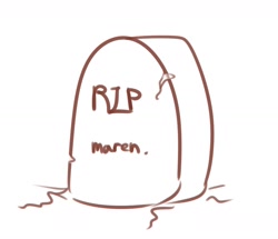 Size: 1440x1238 | Tagged: safe, artist:maren, derpibooru import, doodle, gravestone, no pony, rest in peace, simple background, white background