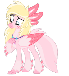 Size: 1900x2093 | Tagged: safe, derpibooru import, oc, oc only, oc:lotl love, hippogriff, axolotl, simple background, solo, starry eyes, transparent background, wingding eyes