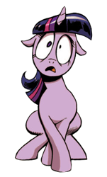 Size: 230x380 | Tagged: safe, derpibooru import, idw, twilight sparkle, pony, unicorn, comic, confused, cropped, simple background, sitting, solo, transparent background