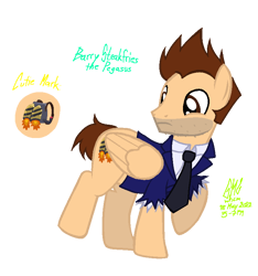 Size: 750x800 | Tagged: safe, artist:goodmangirl, artist:whippingcrram, derpibooru import, oc, oc only, oc:barry steakfries, pegasus, pony, simple background, solo, transparent background